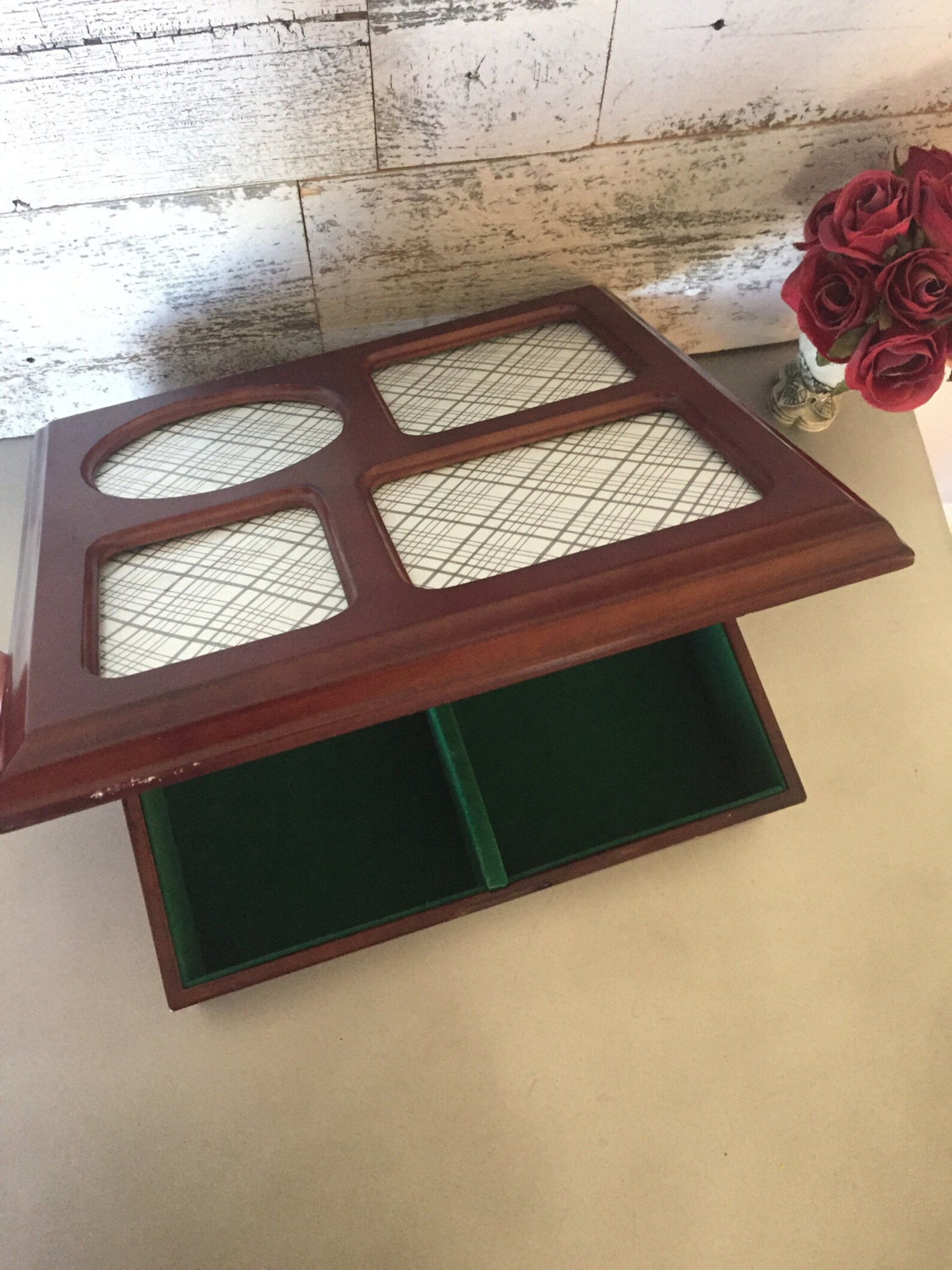 Wood Jewelry Box Photo Collage Jewelry Box Vintage Jewelry Etsy