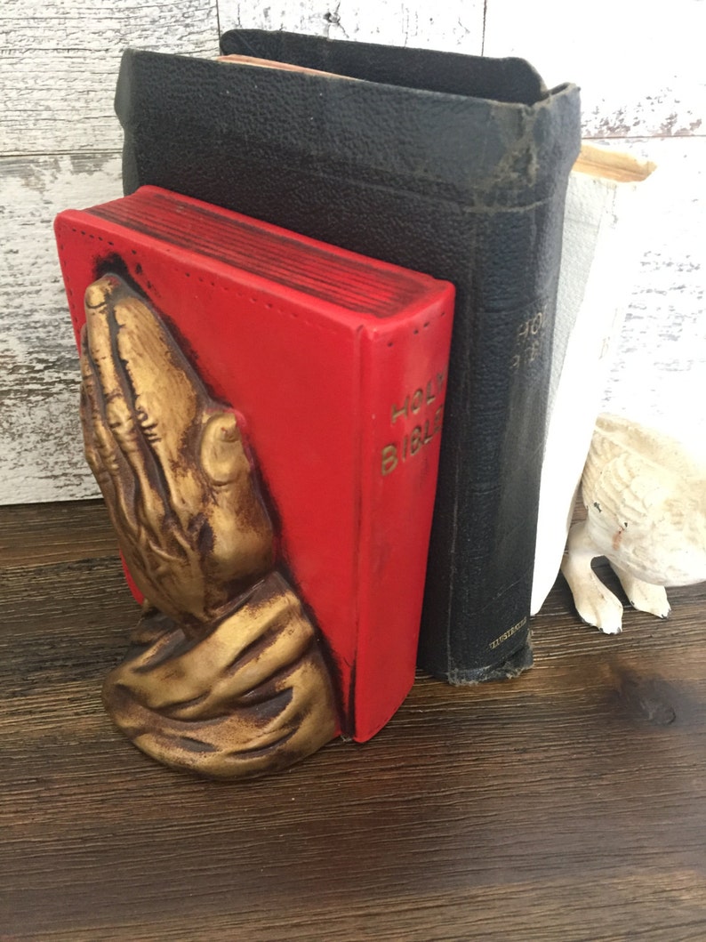 Praying Hands Bible Bookend Holy Bible Bookend Praying Etsy