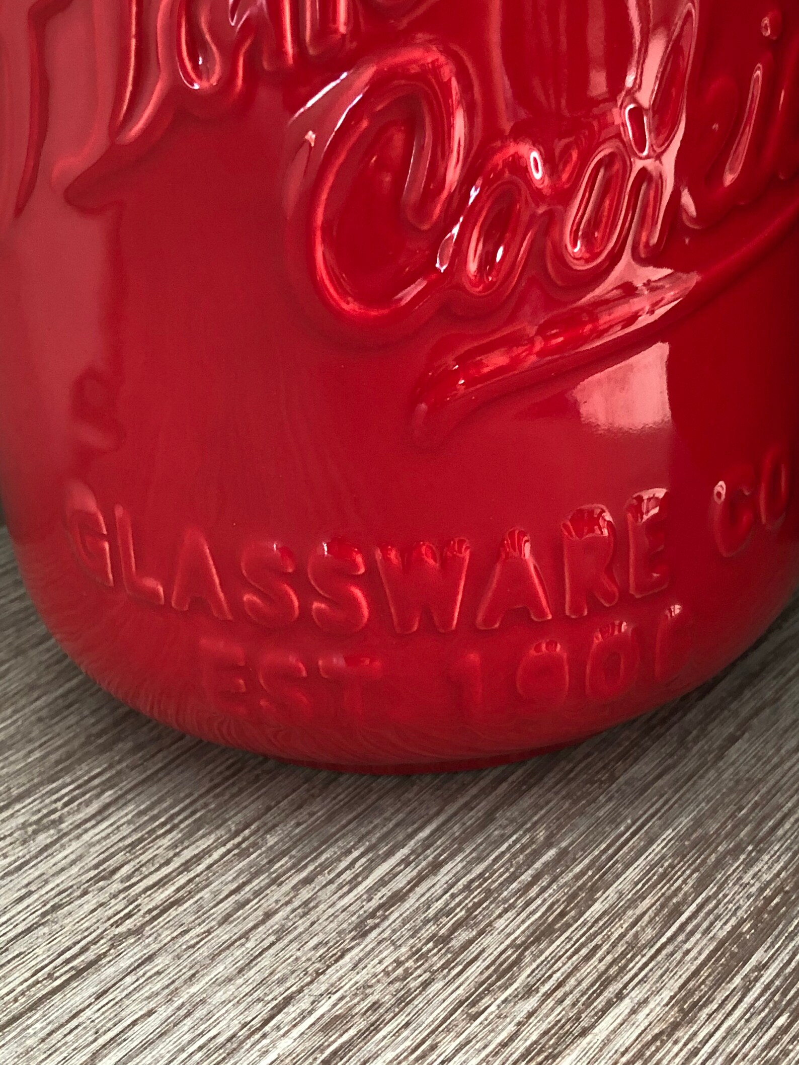 Red Cookie Jar Smaller Size Cookie Jar Ceramic Mason Jar Etsy