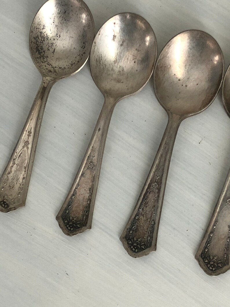 Silver Plate Spoons Bride Silver Plate Spoon Set 1920s Set of Etsy