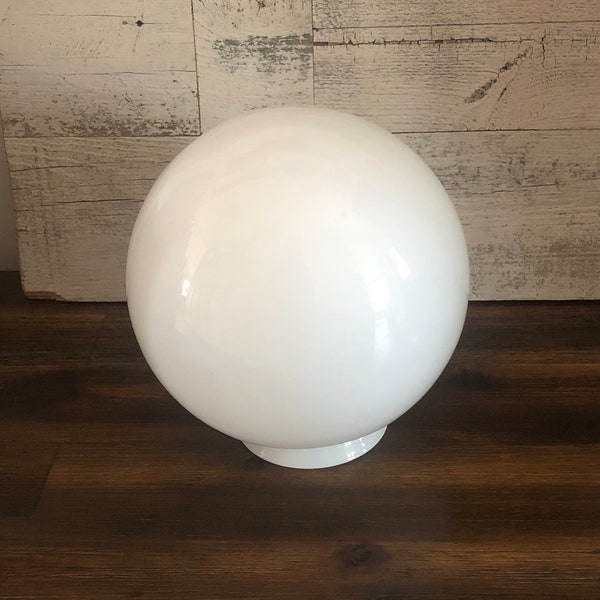 Globe Hollywood Regency Mid Century Modern Retro Light Fixture Globe Light Cover White Milk Glass 8” Lightolier White Orb Globe