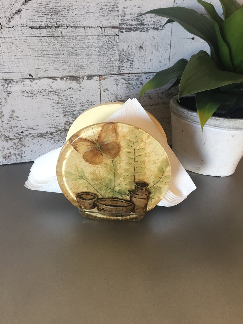 Vintage Resin Napkin Holder Lucite Napkin Holder Vintage Etsy