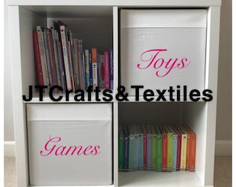 Iron on labels for boxes, toy storage, organisation