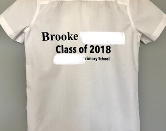 School leavers iron on transfer