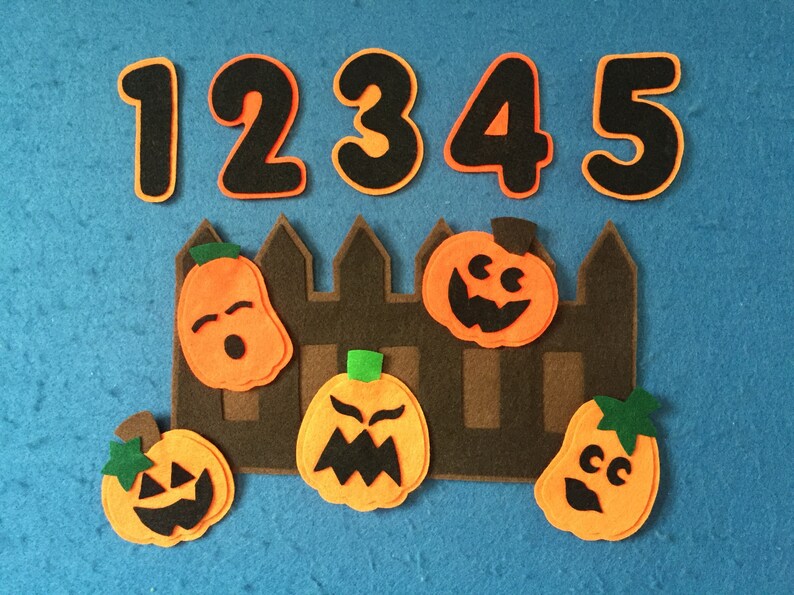 5 Little Pumpkins Felt Board Set - Etsy Canada
