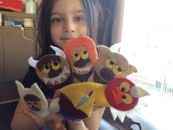 Where the Wild Things Are Finger Puppet Set Etsy UK