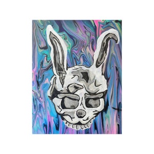 Frank Donnie darko art print Halloween movie poster horror movie wall decor colorful spooky cute gift for Halloween lovers