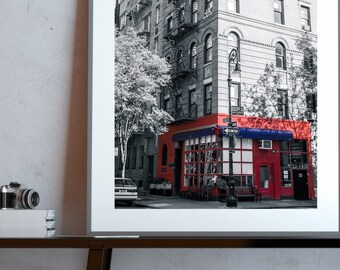 Friends TV show gift, Central perk Friends apartment print, Friends in black and white and red photography, large wall art