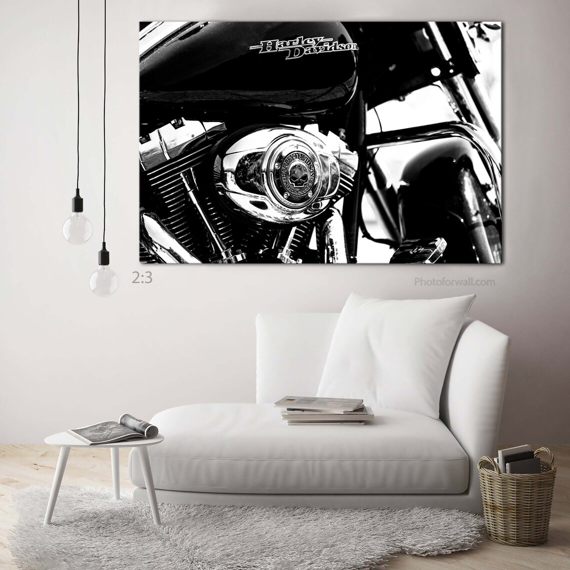 Harley Davidson art office decor gift for husband dad Harley Etsy