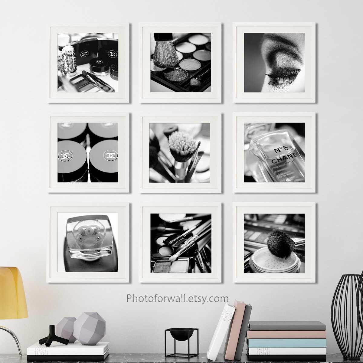 Chanel bathroom set gallery wall Bathroom wall decor set of Etsy
