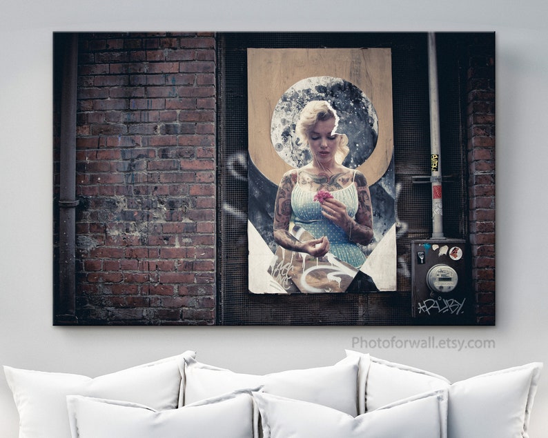 Marilyn Monroe Wall art in canvas art, for bedroom room decor, for birthday or housewarming gift as wall decor image 4