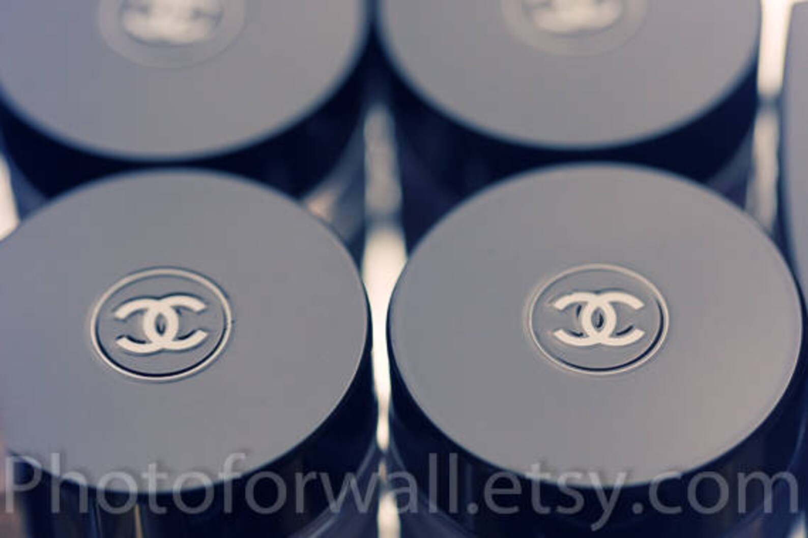 Chanel Bathroom set pastel blue pink decor makeup Chanel Etsy