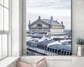 Canvas Art Paris wall decor, Paris travel photography, Living Room Wall Decor, Paris skyline in canvas art Opéra Garnier