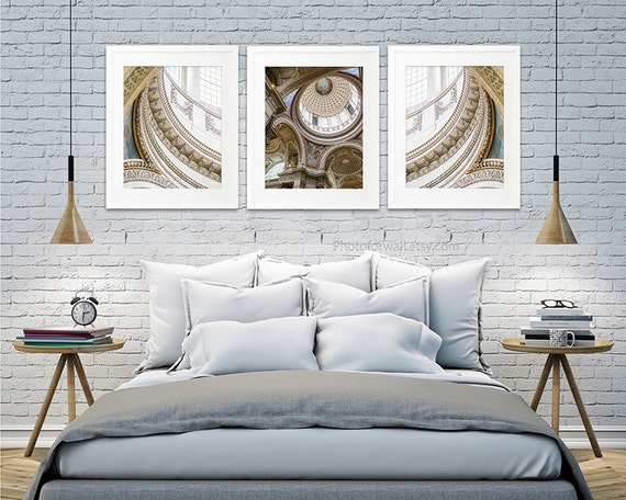 Bedroom Wall Decor Paris Photography Pantheon Set Of 3 Prints Etsy