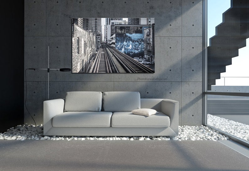 Street Art in Chicago With Graffiti Canvas Art Boyfriend Gift Etsy