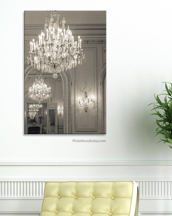 Chandelier Paris Wall Decor Large Wall Art For Girlftriend Gift Paris Bedroom Wall Decor With Paris Print In Canvas Art Gift For Her