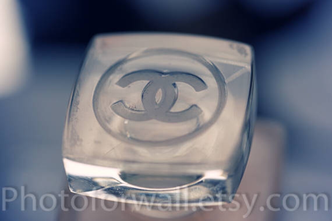 Chanel Bathroom set pastel blue pink decor makeup Chanel Etsy