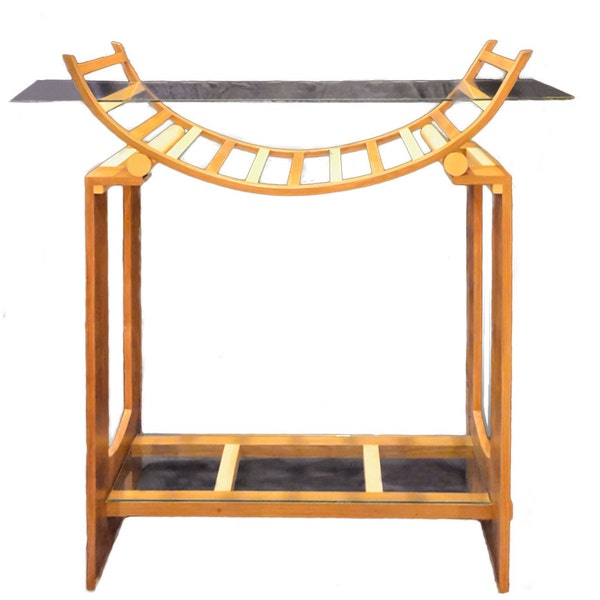 Curved Glass Side Table Etsy