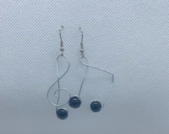 Music Note Wire Wrapped Earrings