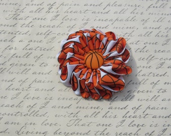 Basketball Kanzashi Alligator Clip