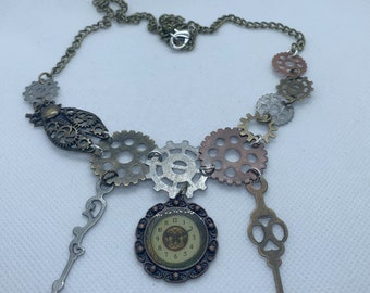 Steampunk Clock Necklace