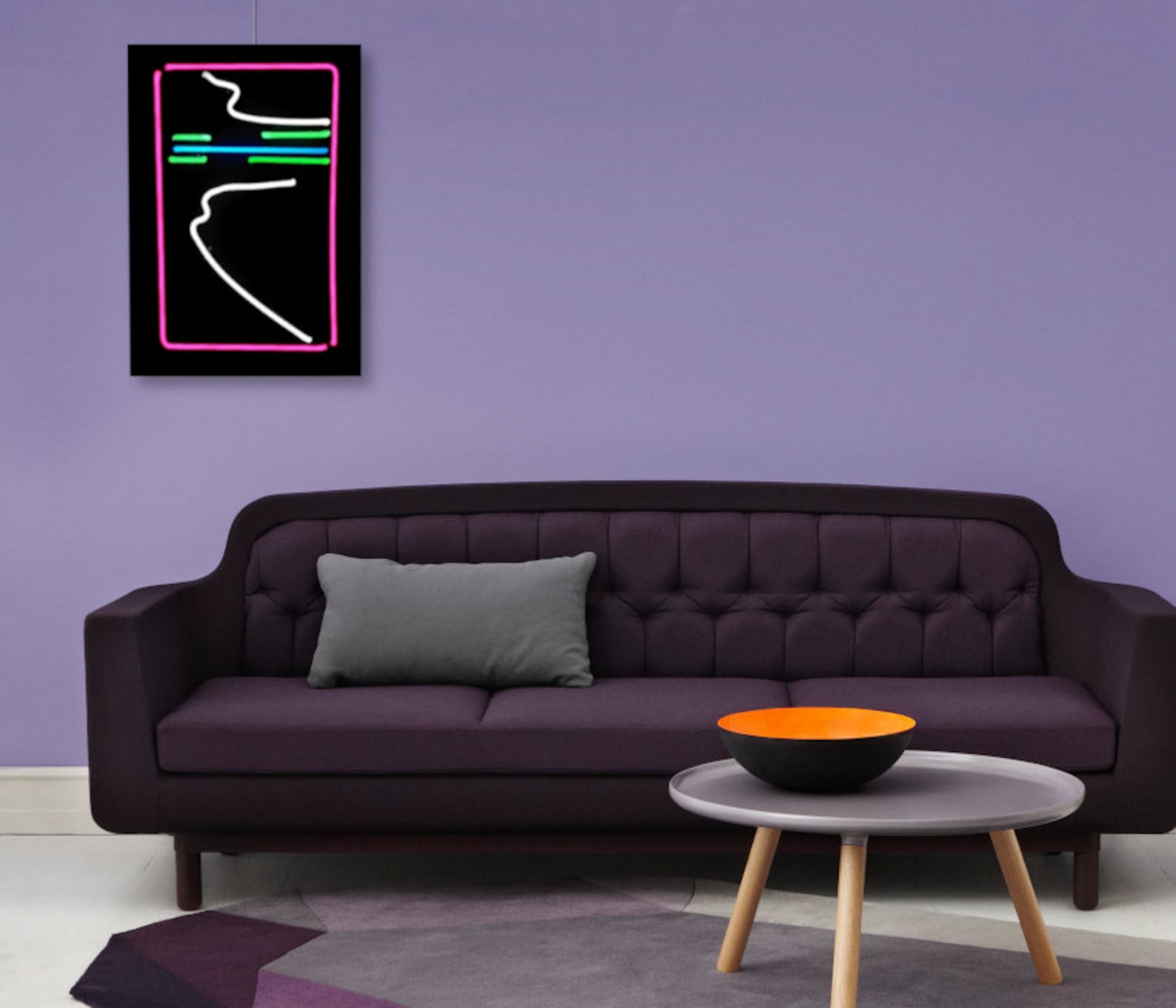 Abstract Handmade Neon Art Wall Hanging Modern Design Etsy