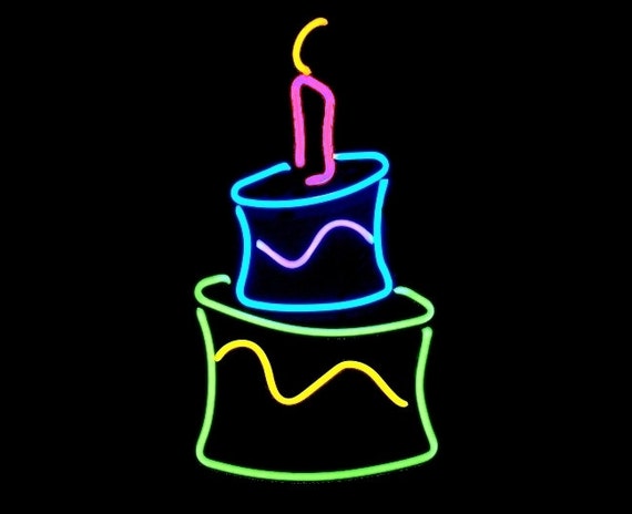 Joyeux Anniversaire Gateau Autonomes Fluo Veritable Table Etsy Joyeux Anniversaire Gateau Autonomes Fluo Veritable Table Etsy