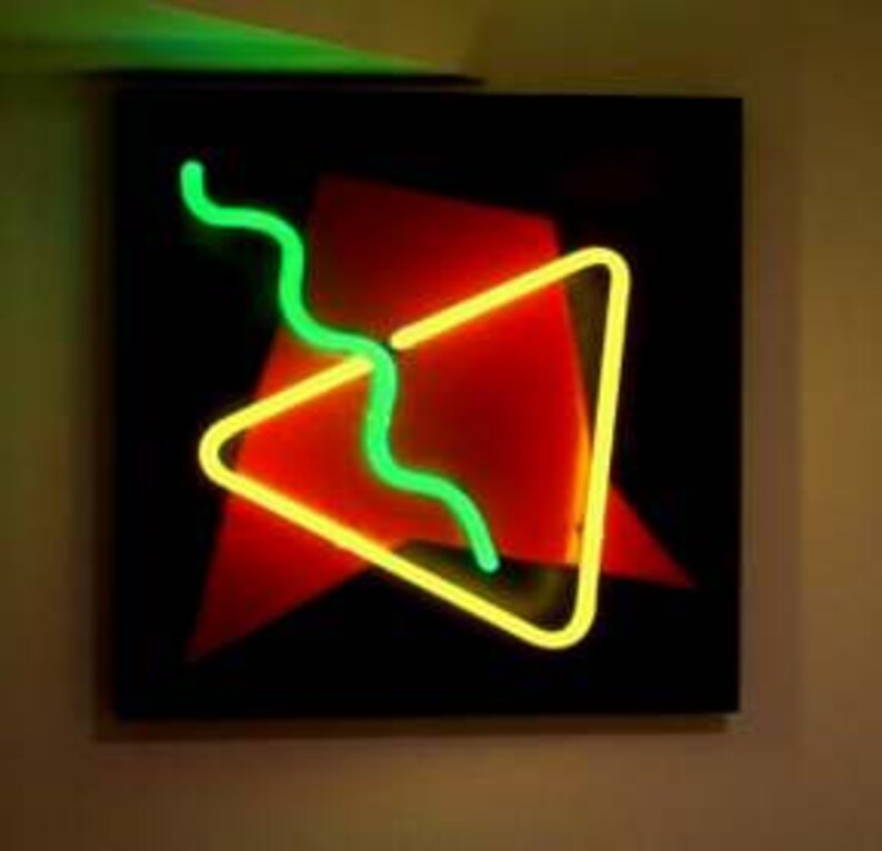 Abstract Neon Art Wall Hanging Sculpture Modern Unique Design Etsy