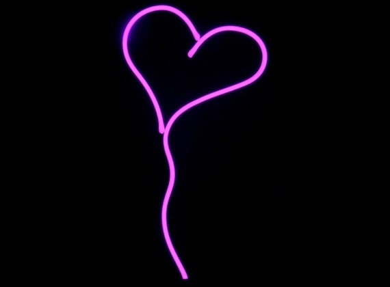 Hot Pink Heart Neon Art Valentine Sculpture FREE SHIPPING! Hot Pink Heart Neon Art Valentine Sculpture FREE SHIPPING!