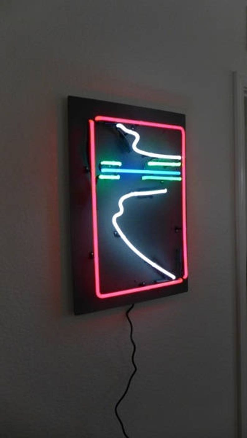 Abstract Handmade Neon Art Wall Hanging Modern Design Etsy