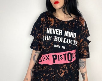Sex Pistols Bleached custom punk Band tee alt clothing size xl