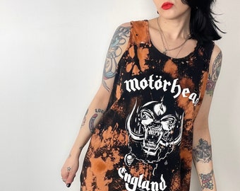 Motörhead bleached distressed custom band Shirt alt clothing size large vest