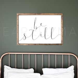 PRINTABLE WALL ART Christian, Be Still and Know That I Am God, Printable Wall Art for Above Bed, Minimalist Art, Modern Art image 1