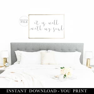 IT IS WELL With My Soul - Home Decor by Dear Lily Mae - (2) 24x36 & 16x20 Jpegs - You Print Printable Wall Art - Personal Use Only