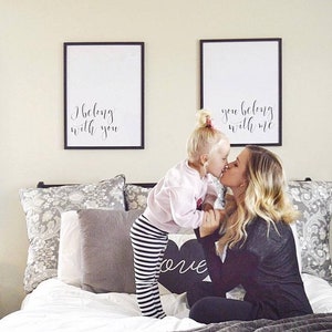 I BELONG WITH You You Belong With Me, Bedroom Decor by Dear Lily Mae, You Print Printable (4)Jpegs 24X30/16X20/8X10&11x14, Personal Use Only