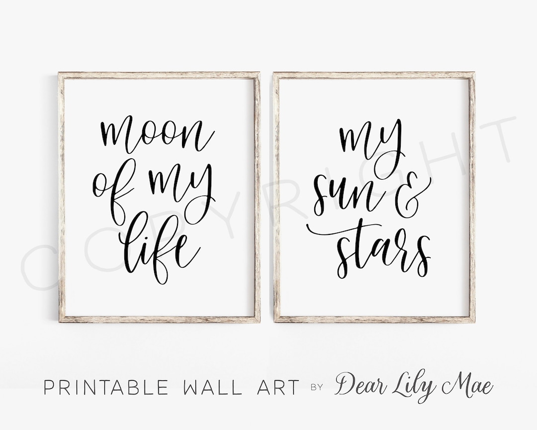 MOON OF MY Life My Sun & Stars, Printable Wall Art, Game of Thrones ...