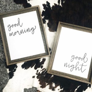 GOOD MORNING GOOD Night Printable Wall Art, Nursery Decor by Dear Lily ...