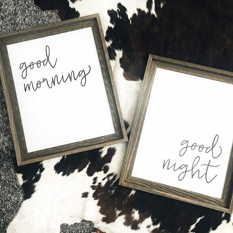 GOOD MORNING GOOD Night Printable Wall Art Nursery Decor by | Etsy