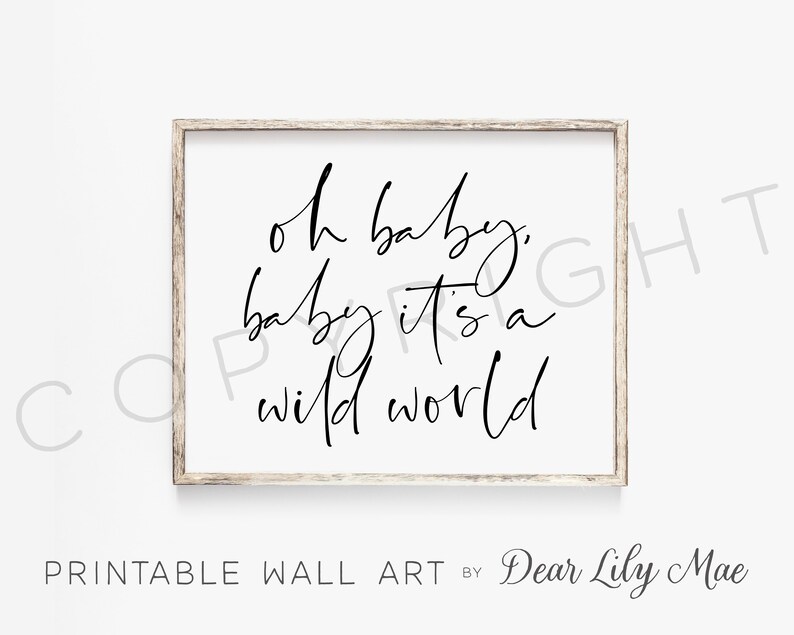 PRINTABLE WALL ART Nursery Printable Nursery Art Oh Baby Etsy