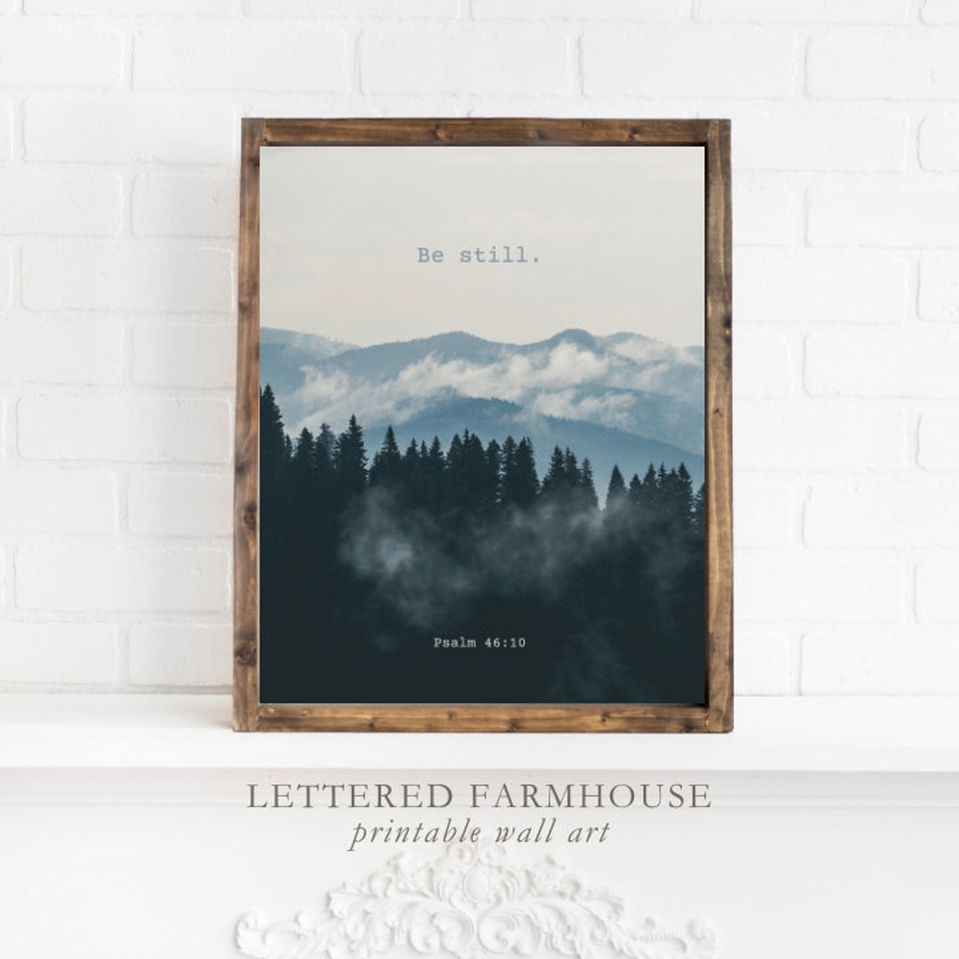 Be Still Printable Digital Download, Religious Gift for Women ...