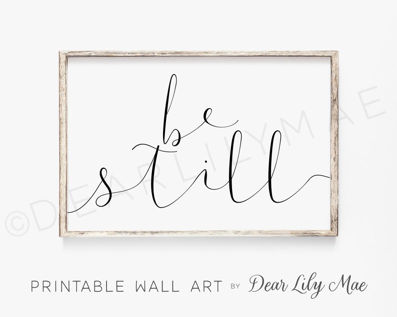 BE STILL PRINTABLE Wall Art Bedroom Decor Printable Posters | Etsy