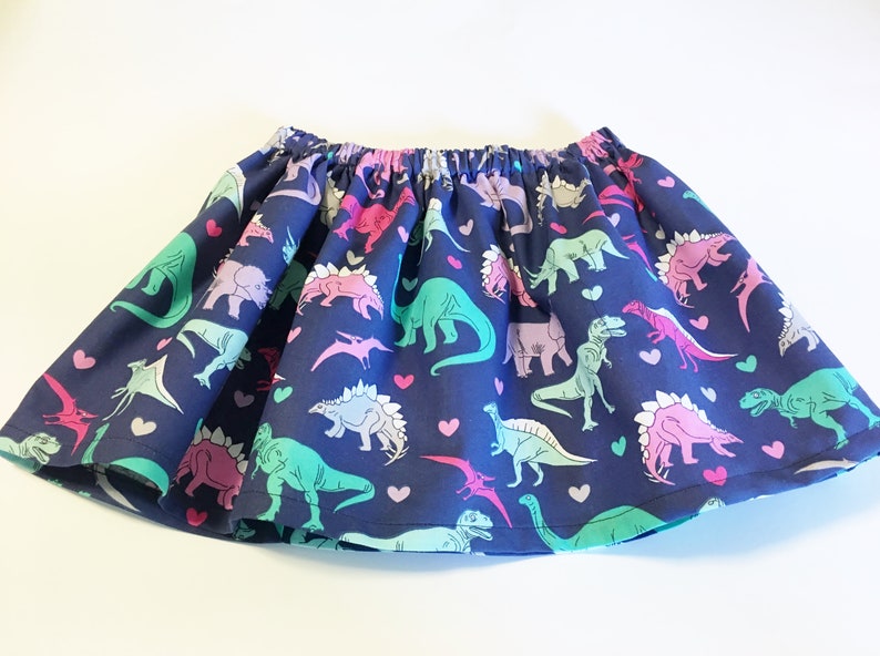 Dinosaur Skirt. Birthday Girl Skirt. Navy Pink Toddler Baby Etsy