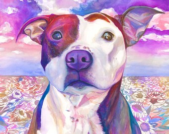 AMERICAN STAFFORDSHIRE retrato personalizado perro - Etsy España