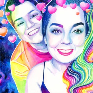 RAGAZZA LESBICA personalizzata Idee REGALO di San Valentino, regalo di San Valentino personalizzato per idee regalo lesbiche, donne, moglie, ritratto lesbico
