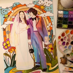 Regali di nozze per i genitori dello sposo il giorno del matrimonio GENITORI PERSONALIZZATI RITRATTO da vecchia foto di matrimonio