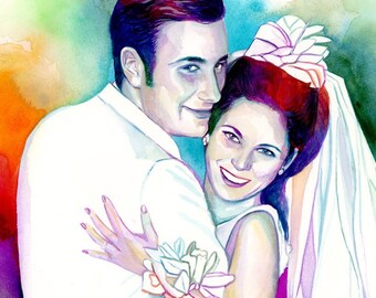 30th anniversary gift for parents PERSONALIZED PORTRAIT PAINTING 30 year wedding anniversary gift for husband gifts Pearl anniversary gifts