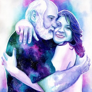In memoria di PAPÀ e FIGLIA personalizzato RITRATTO Cari perduti Regali di ricordo Regalo in lutto per la figlia Perdita del padre regalo commemorativo