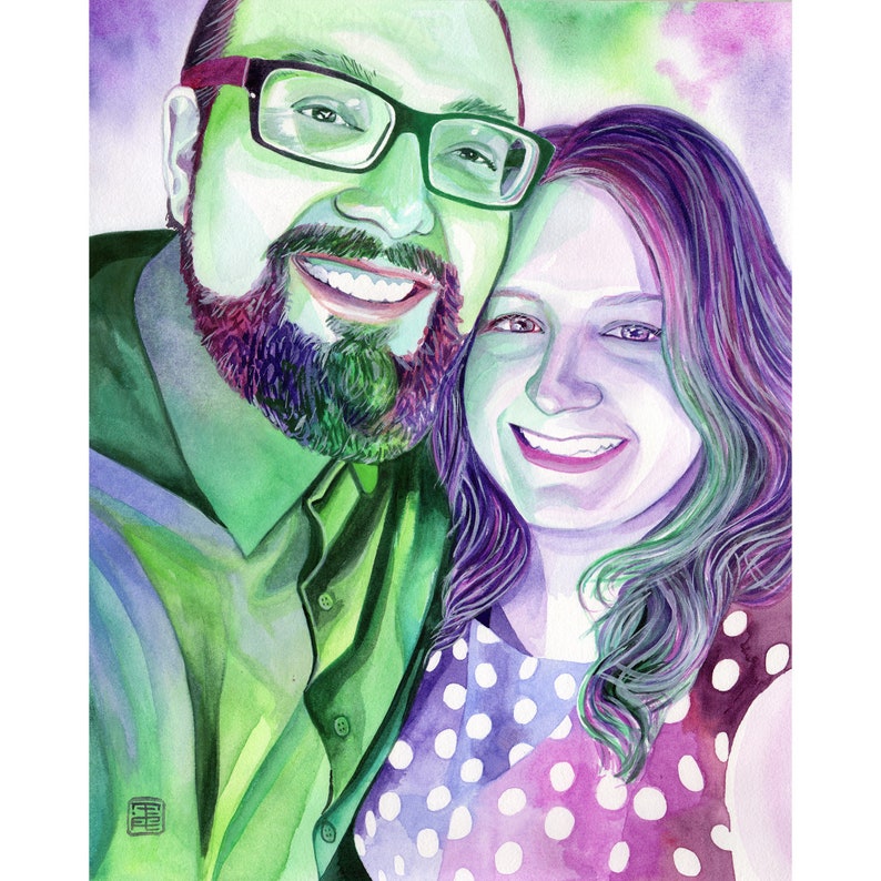 Personalized birthday gift for boyfriend from girlfriend CUSTOM WATERCOLOR PORTRAIT Photo to painting Funny boyfriend 30th birthday gift image 8