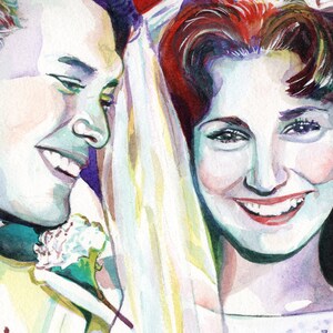 50th anniversary gifts for parents 50 wedding gift for the couple Golden anniversary decorations Personalized parents portrait painting image 5