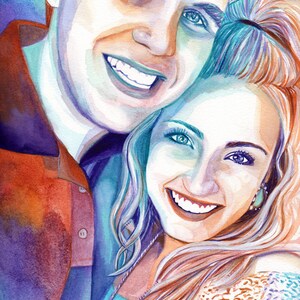 Personalized gifts for girlfriend, CUSTOM COUPLES PORTRAIT, 30th birthday gift for her, 21st birthday gift for her, Romantic gifts for her image 4